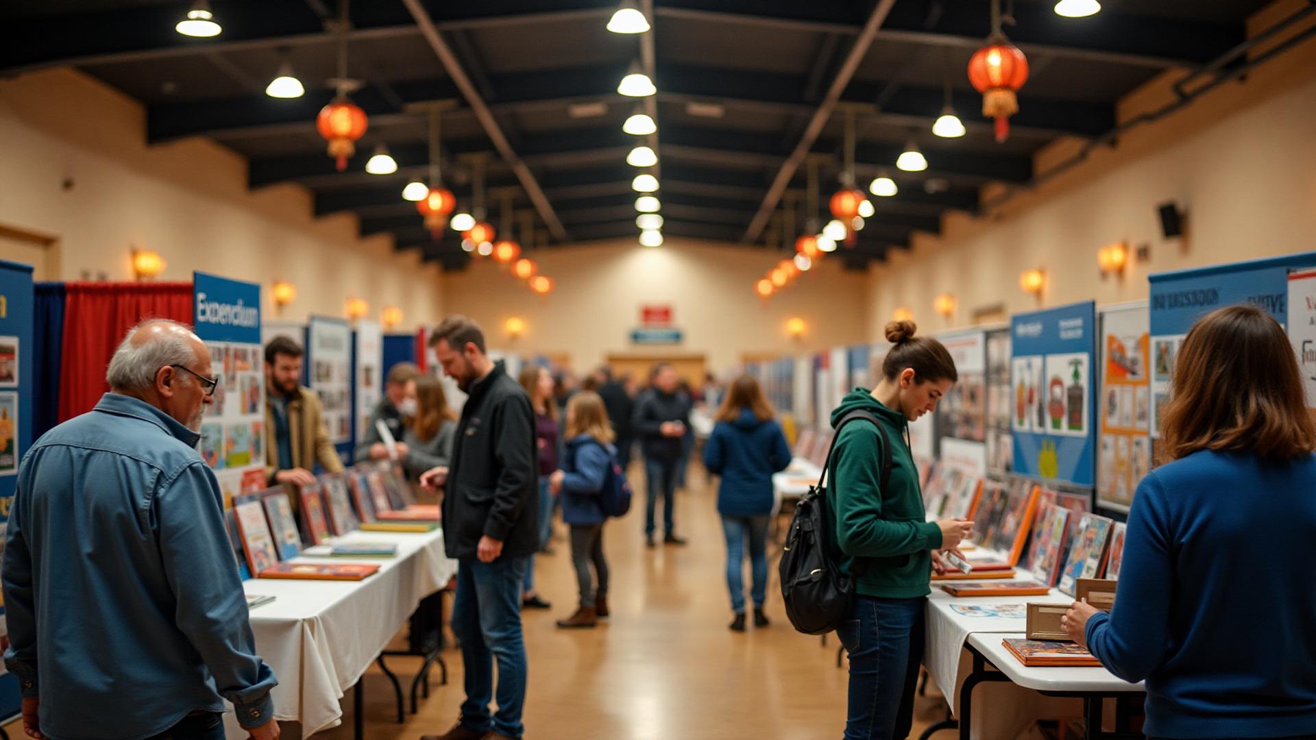 Families learning together at homeschool convention